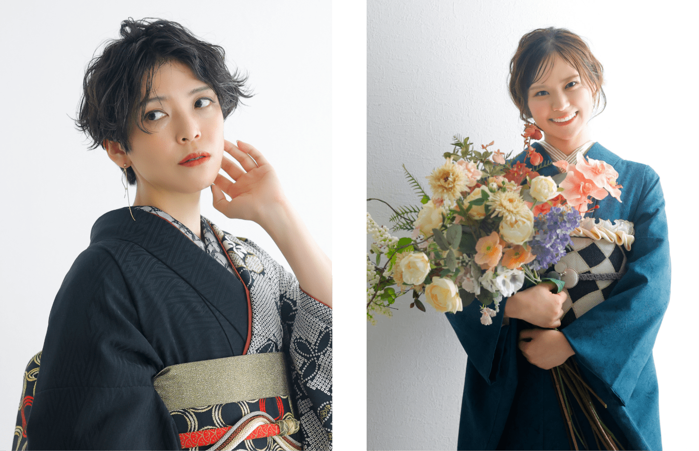 振袖・袴で節目撮影をしてる女性のイメージ